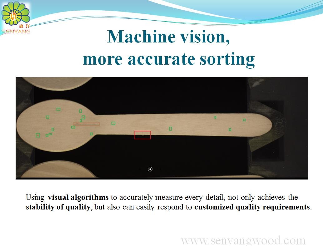 machine vision sorting for wooden cutlery